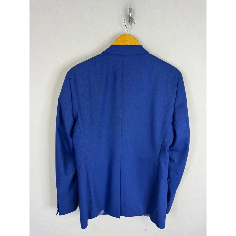 Zara Man Royal Blue Slim Fit Two Piece Suit Blazer 38 Pants 30X30